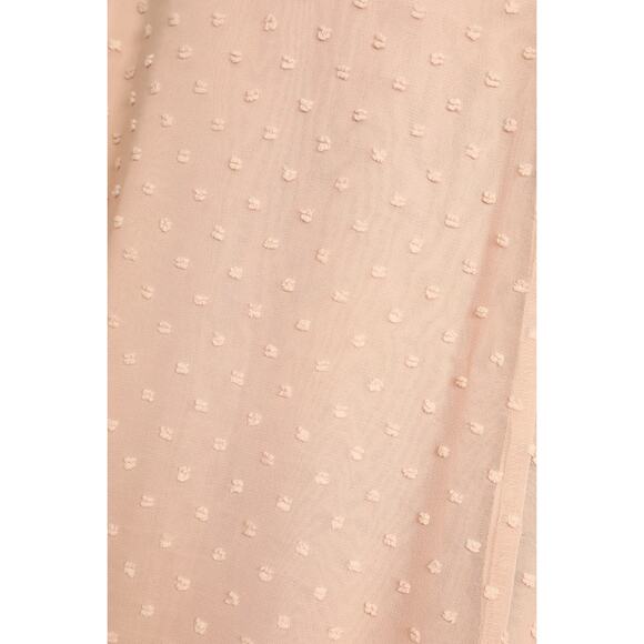 Lulus Deep in My Heart Blush Swiss Dot Cutout Maxi Dress Pink Formal Gown Large - Picture 9 of 13